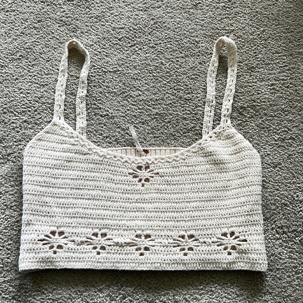 Free people sweater crop tank